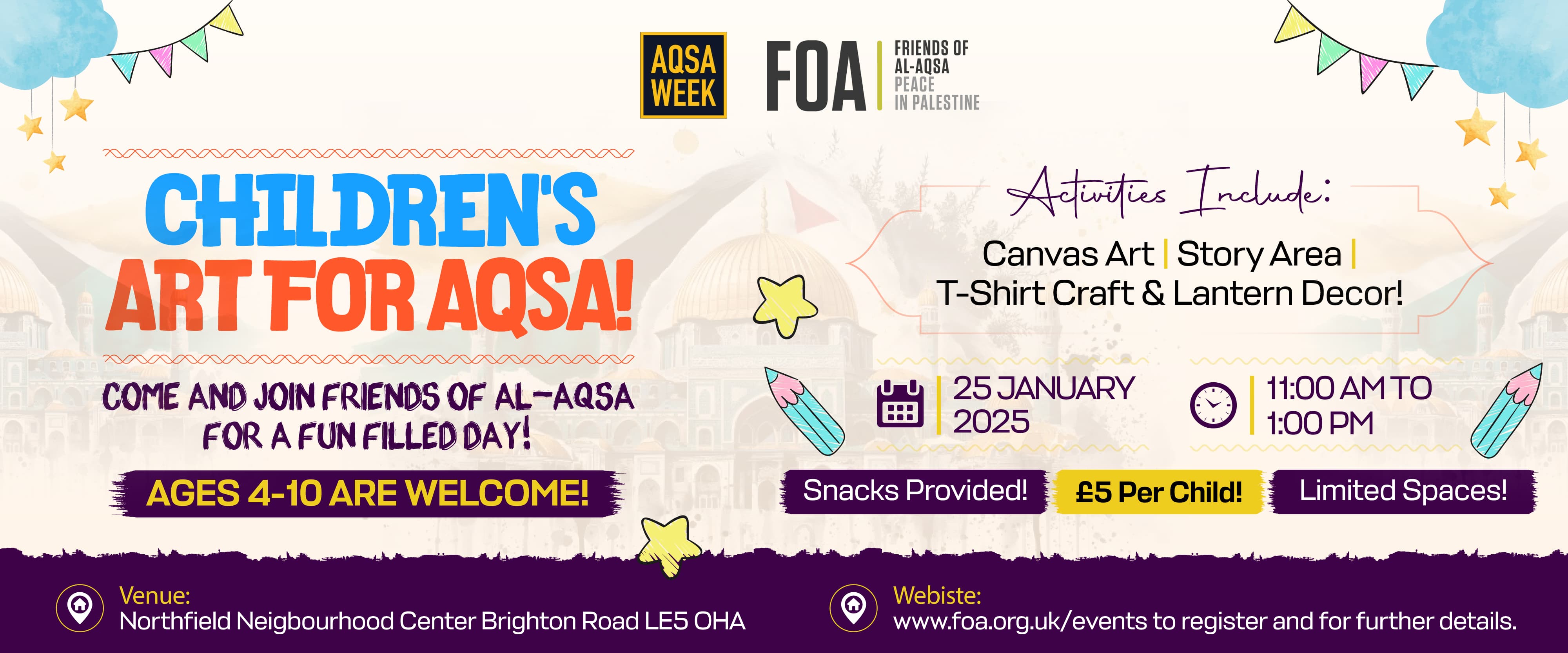 Children's arts for Aqsa - Leicester